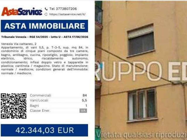 Tribunale Venezia RGE 54/2025 lotto U Tribunale Venezia RGE 54/2025 lotto U ASTA 17/06/2026