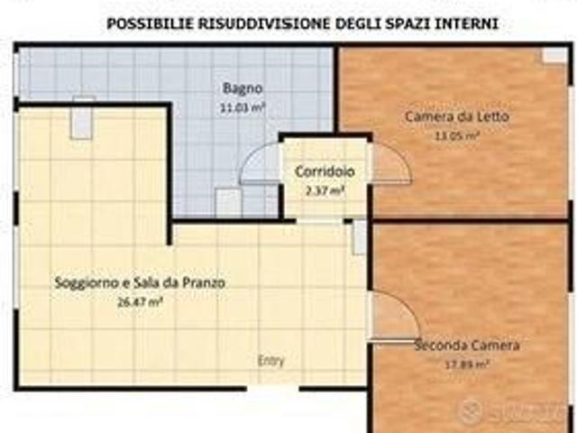 TRILOCALE CORSO SAN MAURIZIO: 600 euro