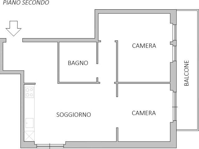 Trilocale in affitto a Milano via Cecchi 13, Washington