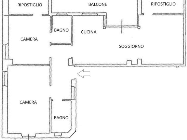 Trilocale in affitto a Milano via Pietro Cossa 2