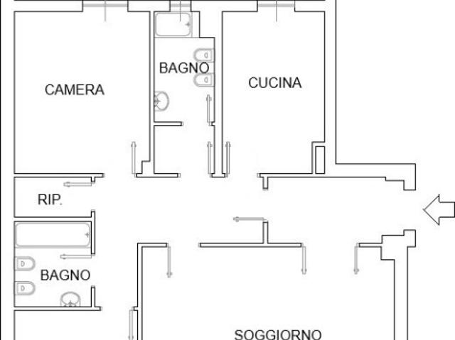 Trilocale in vendita a Milano via Fraschini 7