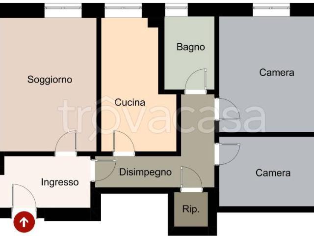 Trilocale in vendita a Milano via Palmanova, 133, Crescenzago