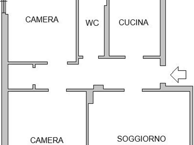 Trilocale in vendita a Milano via Teano 36