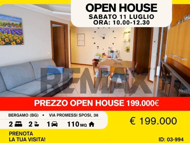 Trilocale in vendita a Bergamo via Promessi Sposi, 36, Canovine