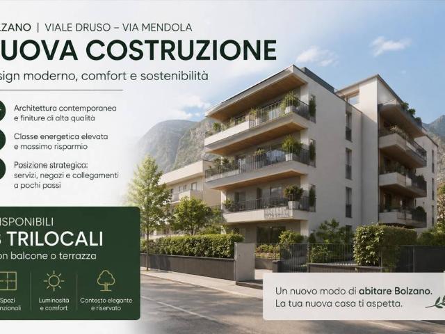 Trilocale in vendita a Bolzano via Druso/via Mendola