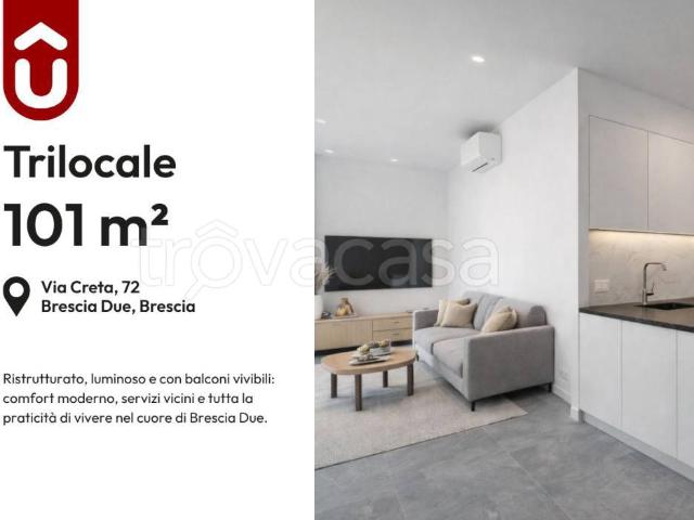 Trilocale in vendita a Brescia via Creta, 72, Brescia Due