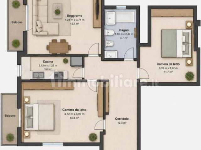 Trilocale in vendita a Casalecchio di Reno