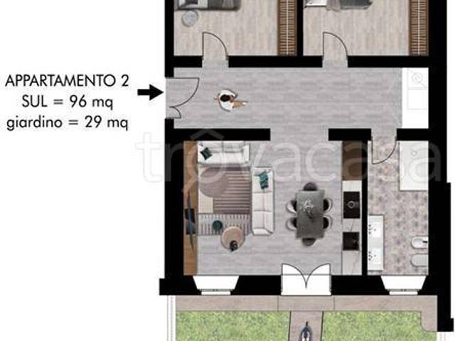 Trilocale in vendita a Pisa via Cava, Ospedaletto