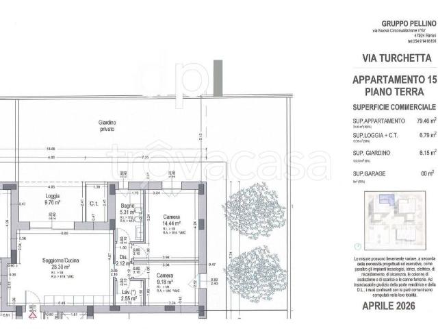 Trilocale in vendita a Rimini via Turchetta, 81, Viserba