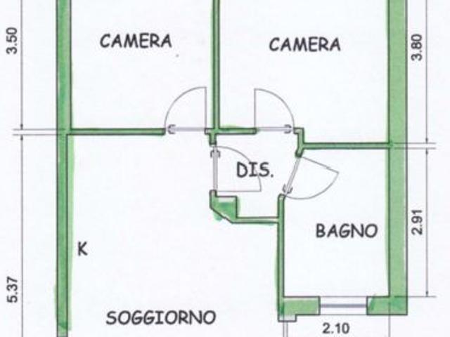 TRILOCALE LIBERO VIA CARLO DEL PRETE: 490 euro