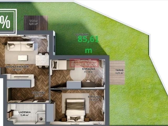 Trybuny Ludów 55,92 m², Kraków