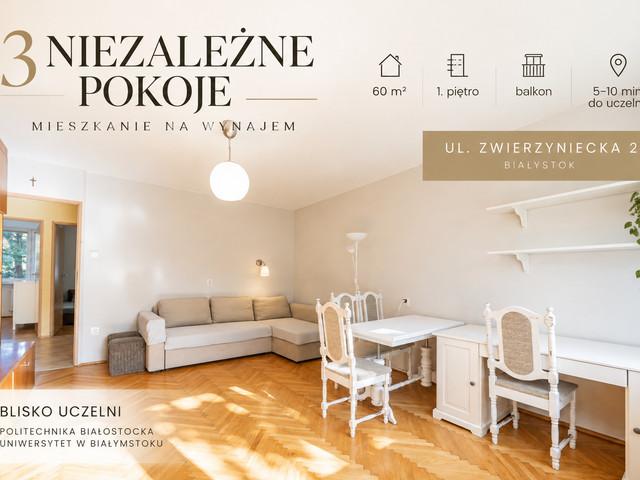 Mieszkanie do wynajęcia, Białystok Piaski Zwierzyniecka 21, 2450 PLN, 59,5 m2, domy 64