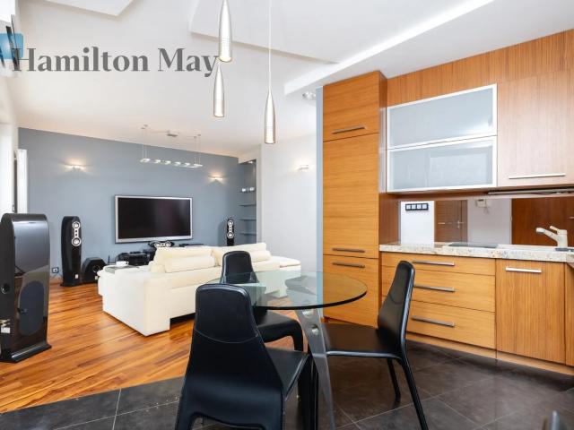 Two room apartment with a balcony and a parking space in a guarded housing estate close to the center