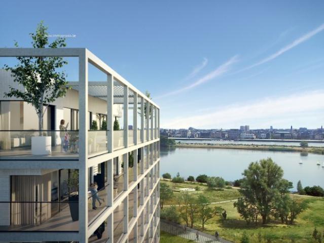 Tweeslaapkamerappartement in groene parksite aan zeilmeer