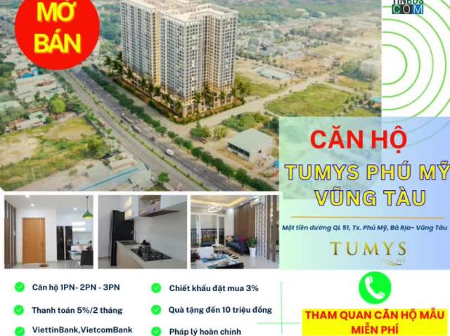 Tumys Phú Mỹ Vũng Tàu 1pn, 2pn, 3pn Giá 1.4 Tỷ, Chiết Khấu 3%