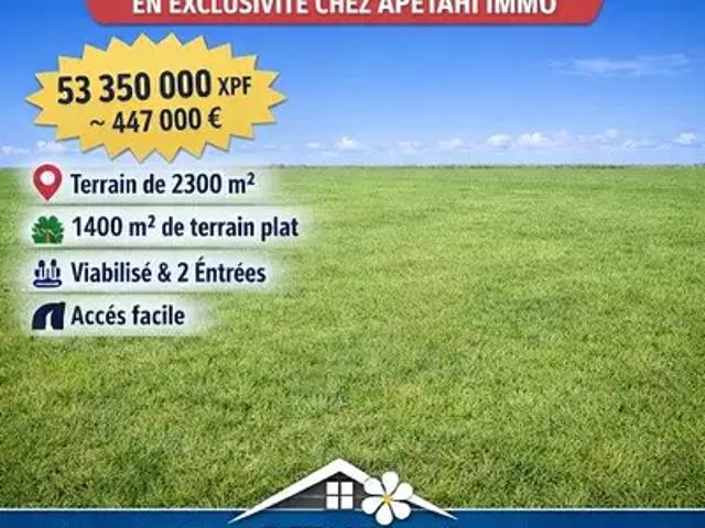 Tumaraa 98735 Achat / Vente terrain