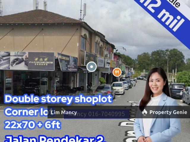 Tun Aminah Close To Plaza Tasek Double Storey Corner Shoplot
