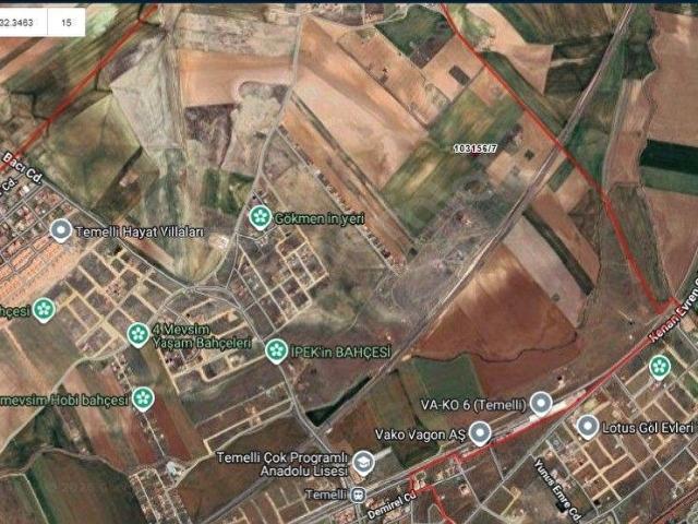 TURYAP 'tan Temelli Gazi'de Müstakil Tapulu 874m Arsa