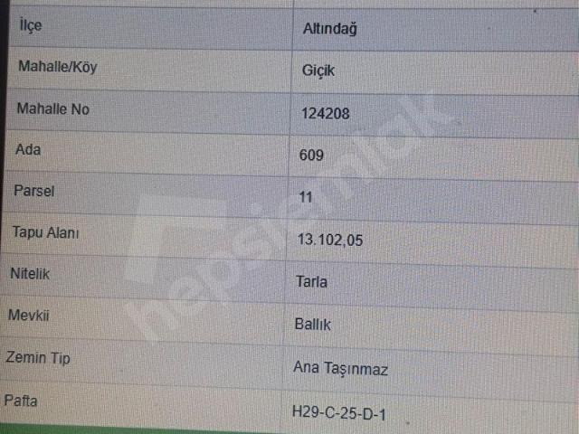 TÜRKSOY GAYRİMENKUL den Satılık Hisseli Tarla