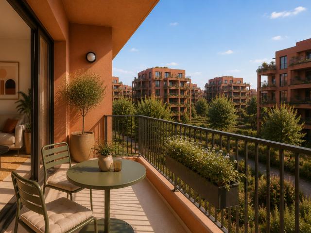 TVA réduite à 5,5 %: Un balcon ouvert sur un écrin de verdure! 1 pièce, 40 m²