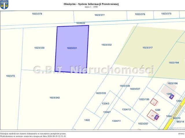 Tyszkiewicza 3 050 m², Poręba Wielka