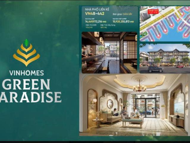 Đầu tư shophouse vinhomes green paradise cần giờ – đón đầu siêu đô thị biển 3.000ha dtxd 307,7m2 giá chỉ từ 14,85 tỷ
