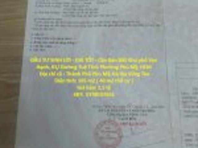 Đầu Tư Sinh Lời Giá Tốt Cần Bán Đất Khu Phố Vạn Hạnh, 01/ Đường Tuệ Tĩnh Phường Phú Mỹ, Hcm