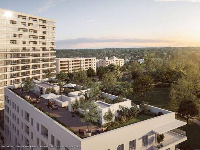 Über den Dächern der Stadt: Moderne 2 Zi. Whg. mit Duschbad und großem Südbalkon
