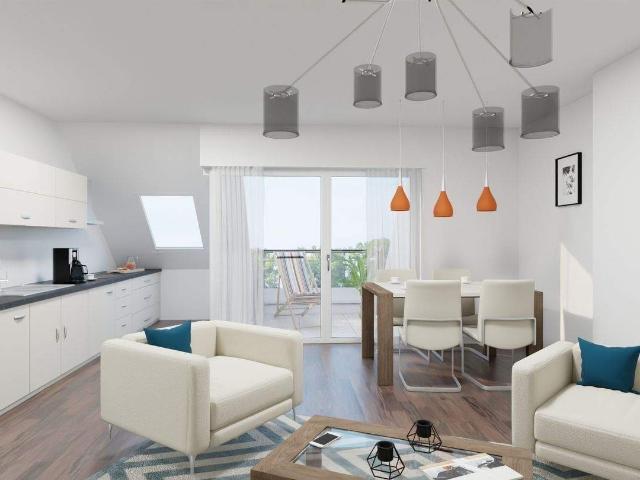 Stilvolle Aussicht über den Dächern schöner Wohnen