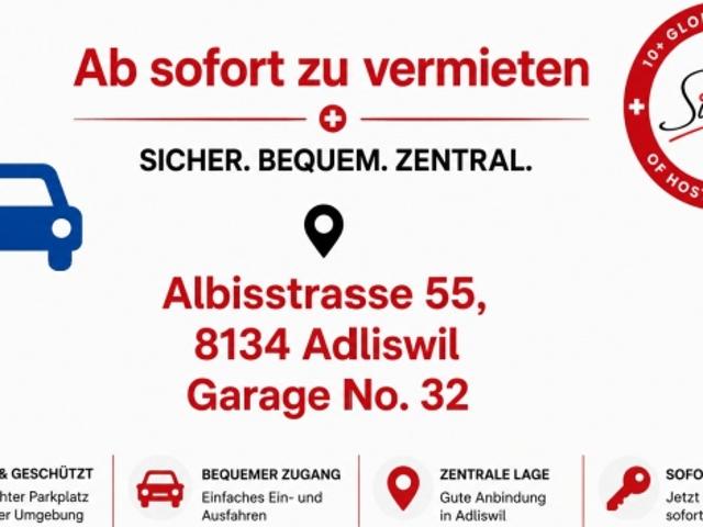 Überdachte Garagenparkplätze zur Miete in der Albisstraße 55, Adliswil