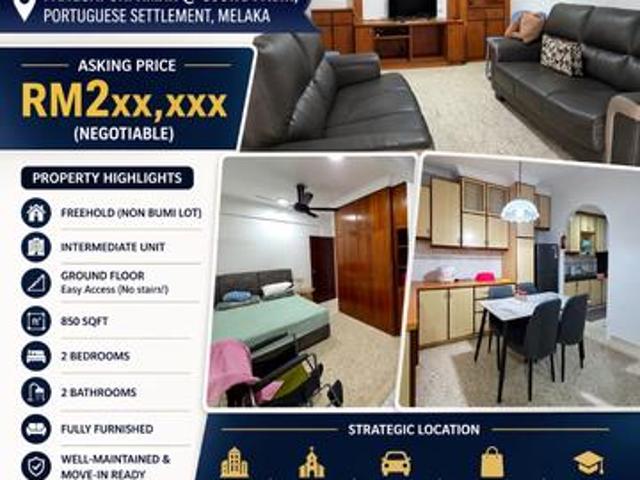 Ujong Pasir Pangsapuri Aman Portuguese Settlement Ground Floor Freehol