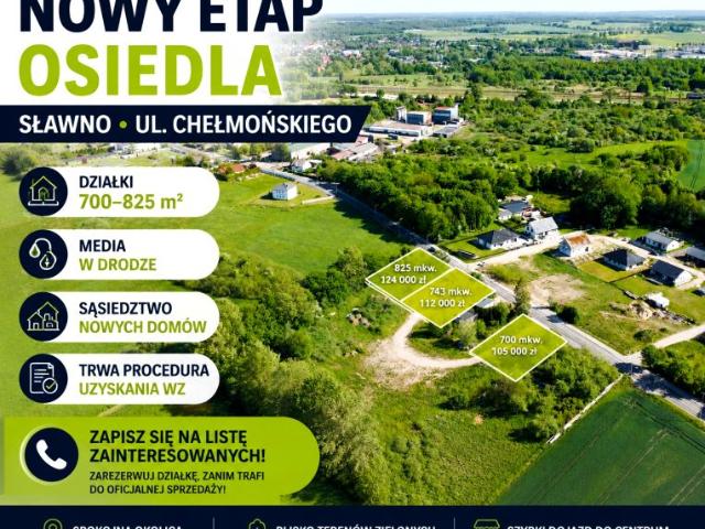 Ul. Chełmońskiego 700 m², Sławno