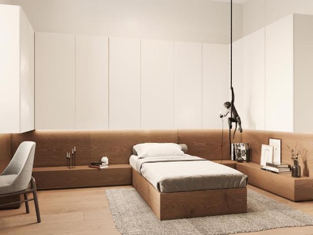 Um apartamento moderno de 83m² com dois quartos, sob o belo. 83m² Lisbonne