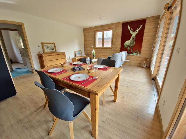 Un nouveau programme mixant appartements et chalets neufs, situé dans un cadre ensoleillé avec un arrêt ski bus à proximité