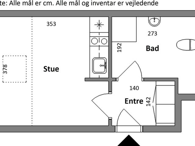 Ungdomsbolig på 35 m2 til 2.256 kr Pandrup, Nordjylland