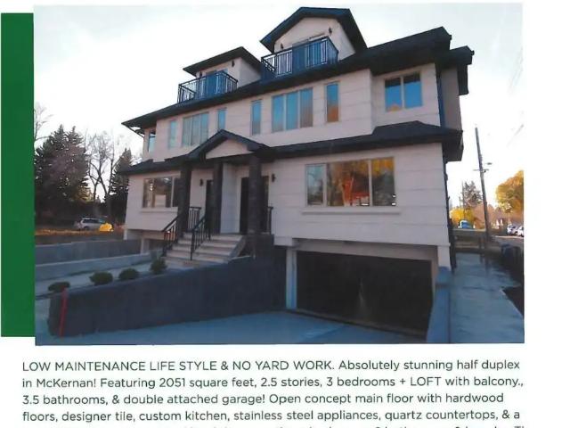 UNIVERSITY OF ALBERTA IMMACULATE HALF DUPLEX LIKE NEW NEAR ALL AMENITIES