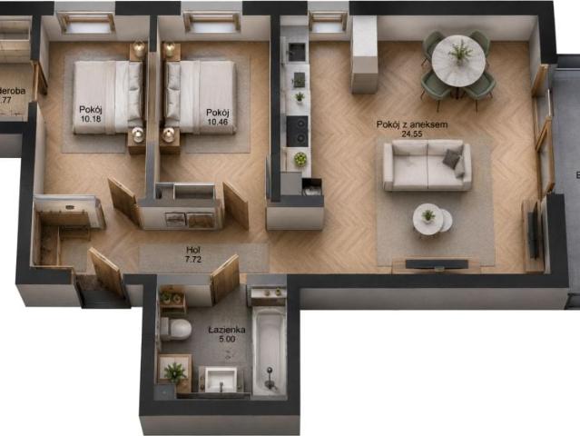Unii Lubelskiej 62,68 m², Poznań
