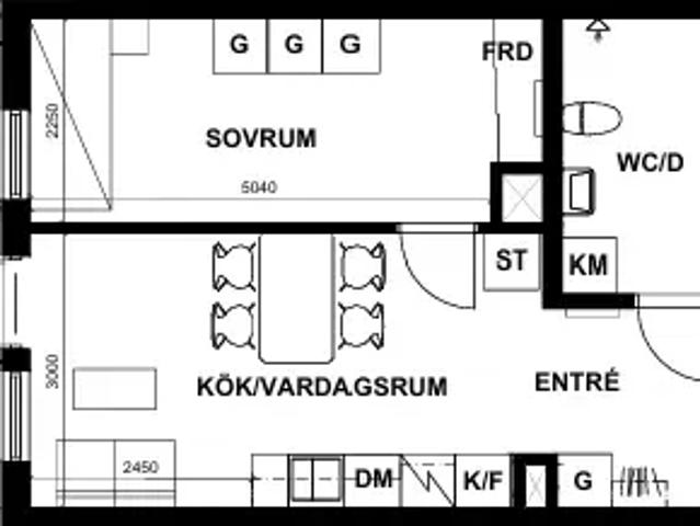 Unik och välplanerad 2 rok med stor balkong i väst 40 m² 8 274 kr