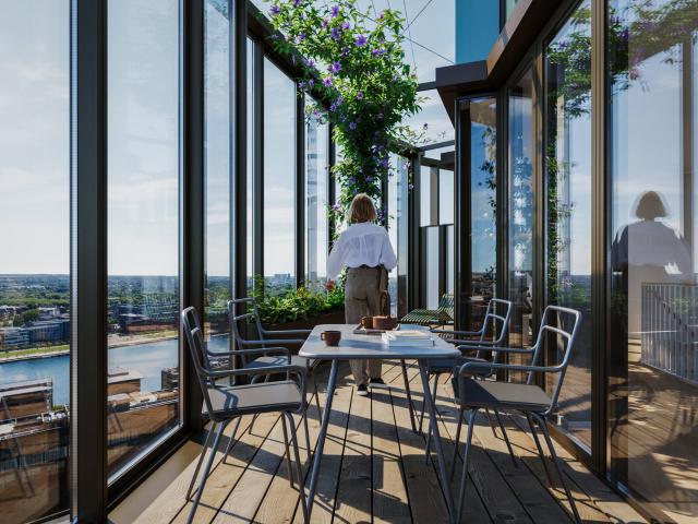 Unik penthouse i Postbyen med tagterrasse