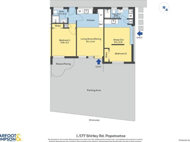 Unique 1 Bedroom unit with 1 studio sleepout