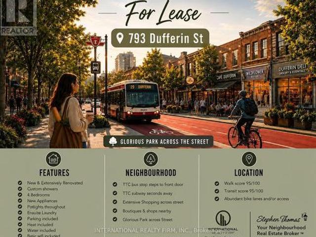 Upper 793 Dufferin Street, Toronto, ON, M6H 3K8 house for lease | Listing ID C13581 | Royal LePage