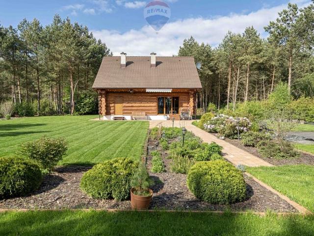 Urokliwy dom z bali przy lesie, 130 m², prywatność