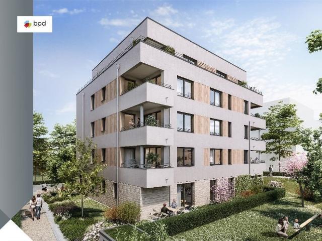 Urban, exklusiv und zeitlos: 3 Zimmer Erdgeschosswohnung mit privatem Garten und Tageslichtbad WE202
