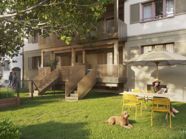 Gartenwohnung mit grossem Sitzplatz im beliebten Kreis 3