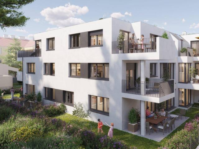 Urbaner Wohnluxus im Herzen von Schwechat! Nachhaltige 3 Zimmer Wohnung mit sonnigem Südwest Balkon zentral, ruhig, nachhaltig!