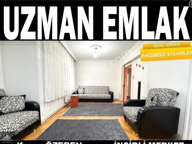 Uzman Emlak'tan İncirli Mh.de +kilerli+ebeveyn Banyolu Eşyalı Kiralık 2+1 Daire