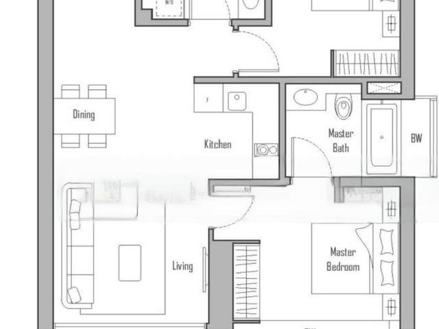 V On Shenton D1, Apartment