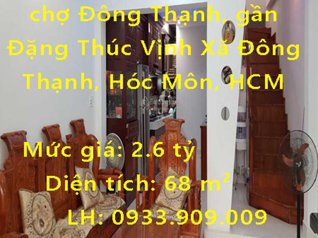 Về quê bán gấp nhà gần chợ Đông Thạnh, gần Đặng Thúc Vịnh Xã Đông Thạnh, Hóc Môn, Hồ Chí Minh