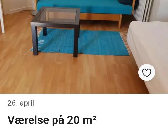 Værelse på 20 m²