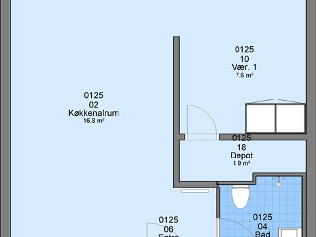 Værelse på Havnegade i Esbjerg